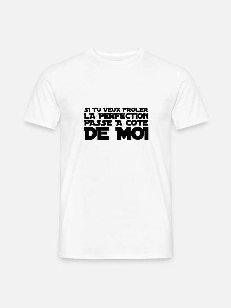 Perfection humour - T-shirt homme - blanc