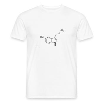 Serotonin - Männer T-Shirt - Weiß - Vorne - AI Model Male 178 dark (178cm)