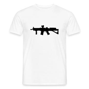 Swiss army, Sig SG 552 automatic assault rifle - Men's T-Shirt - white - Front - AI Model Male 178 dark (178cm)
