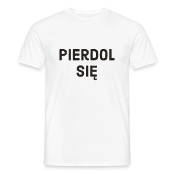 Polonais Langue polonaise - T-shirt homme - blanc - Devant - AI Model Male 178 dark (178cm)