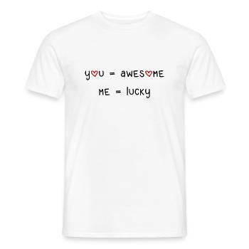 vous êtes génial amour Saint-Valentin en disant police - T-shirt homme - blanc - Devant - AI Model Male 178 dark (178cm)