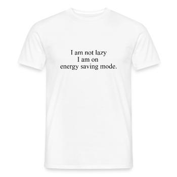 Lazy time! - Männer T-Shirt - Weiß - Vorne - AI Model Male 178 dark (178cm)