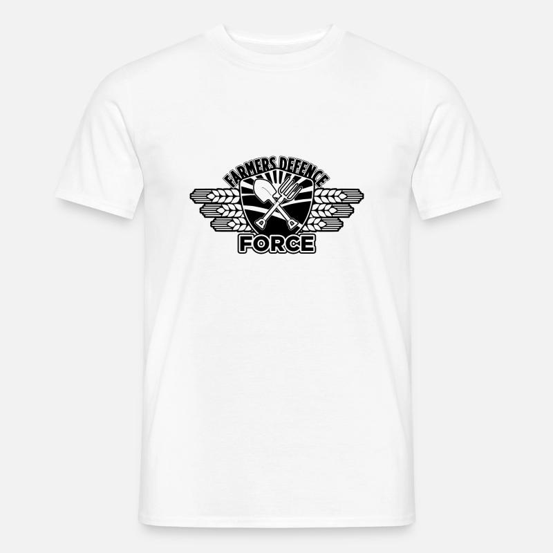 Farmers Defence Force - Männer T-Shirt - Weiß