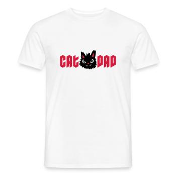 Wilder Kater Cat Dad - Männer T-Shirt - Weiß - Vorne - AI Model Male 178 dark (178cm)