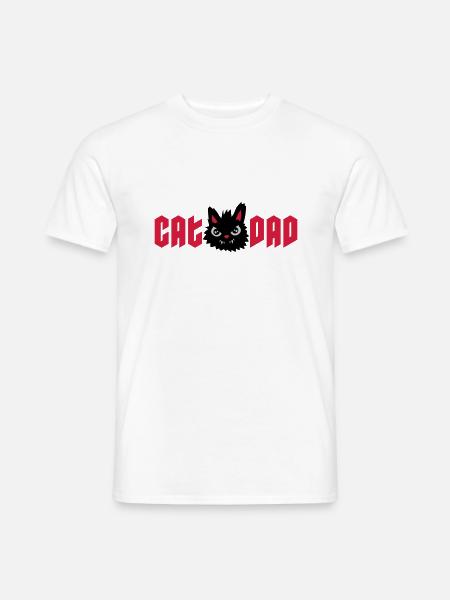 Wild Cat Cat Dad - Men's T-Shirt - white