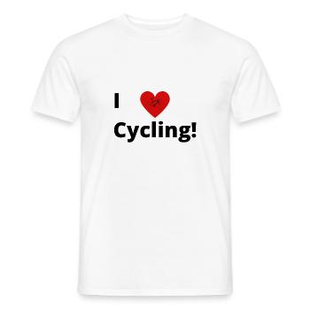 I love Cycling T-Shirt - Männer T-Shirt - Weiß - Vorne - AI Model Male 178 dark (178cm)