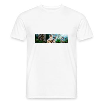Banner samuel 1 - Men's T-Shirt - white - Front - AI Model Male 178 dark (178cm)