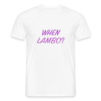 QUAND LAMBO FUSHIA - T-shirt homme - blanc - Devant - AI Model Male 178 dark (178cm)