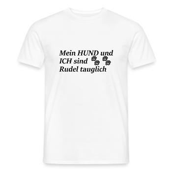 Teamplayer gibt es bei Zwei-und Vierbeinern. - Männer T-Shirt - Weiß - Vorne - AI Model Male 178 dark (178cm)