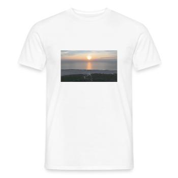 Sonnenuntergang - Sankt Peter Ording - Männer T-Shirt - Weiß - Vorne - AI Model Male 178 dark (178cm)