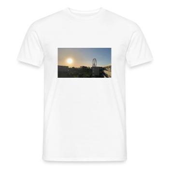 Lever de soleil à Grömitz Mer Baltique - T-shirt homme - blanc - Devant - AI Model Male 178 dark (178cm)