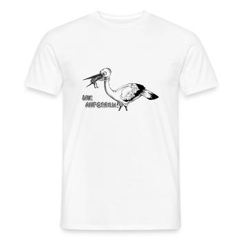 Never give up big vs small - Men's T-Shirt - white - Front - AI Model Male 178 dark (178cm)