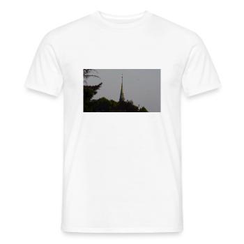 Turmspitze der St. Lorenz Kirche Travemünde - Männer T-Shirt - Weiß - Vorne - AI Model Male 178 dark (178cm)