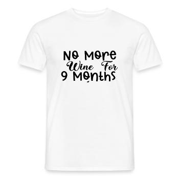 No More Wine For 9 Months - Men's T-Shirt - white - Front - AI Model Male 178 dark (178cm)
