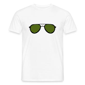 lunettes de soleil - T-shirt homme - blanc - Devant - AI Model Male 178 dark (178cm)
