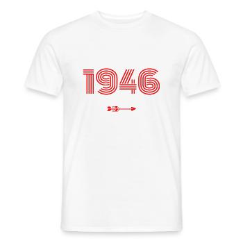 Jahrgang 1946 - Männer T-Shirt - Weiß - Vorne - AI Model Male 178 dark (178cm)