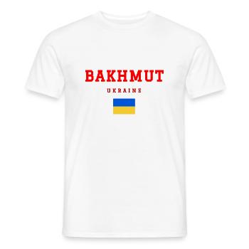 Bakhmut, Ukraine - T-shirt homme - blanc - Devant - AI Model Male 178 dark (178cm)
