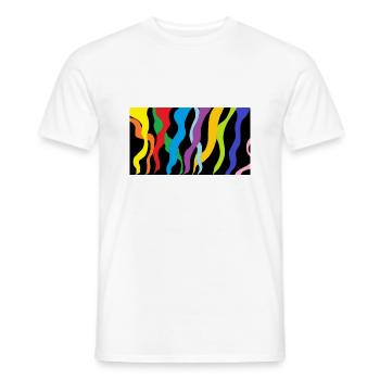 Fumée redimensionnée - T-shirt homme - blanc - Devant - AI Model Male 178 dark (178cm)