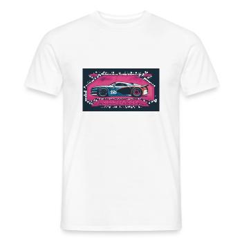 Nightlife Racecar Blue - Männer T-Shirt - Weiß - Vorne - AI Model Male 178 dark (178cm)