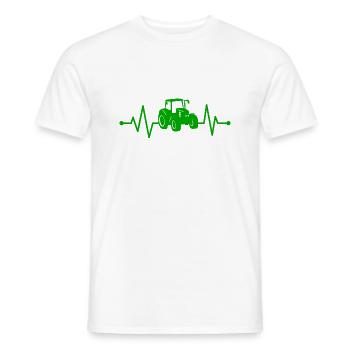 Traktor Heartbeat - Men's T-Shirt - white - Front - AI Model Male 178 dark (178cm)