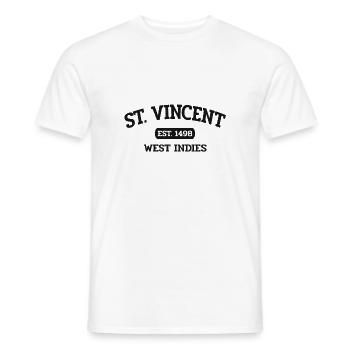 Saint Vincent - Kingstown - Caribbean - West Indies - Men's T-Shirt - white - Front - AI Model Male 178 dark (178cm)