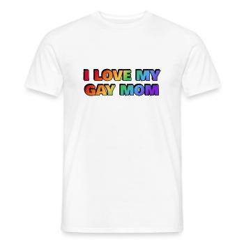 Ich liebe meine schwule Mutter - Männer T-Shirt - Weiß - Vorne - AI Model Male 178 dark (178cm)