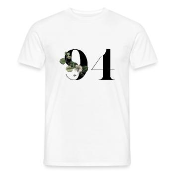 Nummer 94 Blumengrün - 94. Blumengeburtstag - Männer T-Shirt - Weiß - Vorne - AI Model Male 178 dark (178cm)