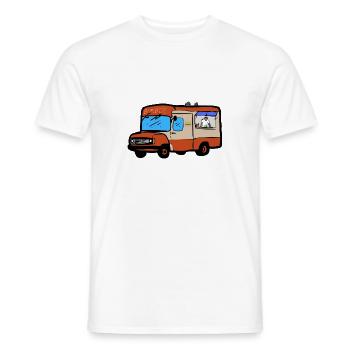Bimbo's Burgers - The Van Tribute - Men's T-Shirt - white - Front - AI Model Male 178 dark (178cm)