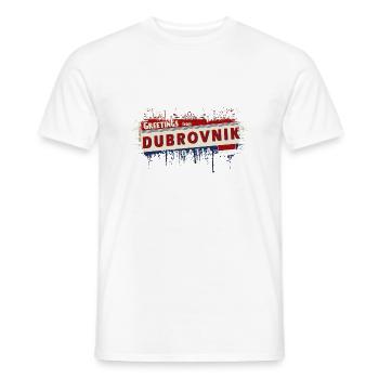 croatia hrvatska croatia hrv hr travel tourism - Men's T-Shirt - white - Front - AI Model Male 178 dark (178cm)