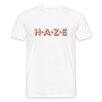 Schriftzug Haze - Männer T-Shirt - Weiß - Vorne - AI Model Male 178 dark (178cm)