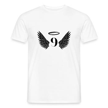 Nummer 9 Engel - Flügel zum 9. Geburtstag - Männer T-Shirt - Weiß - Vorne - AI Model Male 178 dark (178cm)