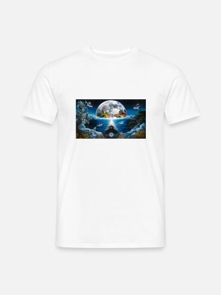surrealist oversized luminescen - Männer T-Shirt - Weiß