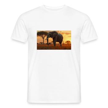 Elephant - T-shirt homme - blanc - Devant - AI Model Male 178 dark (178cm)