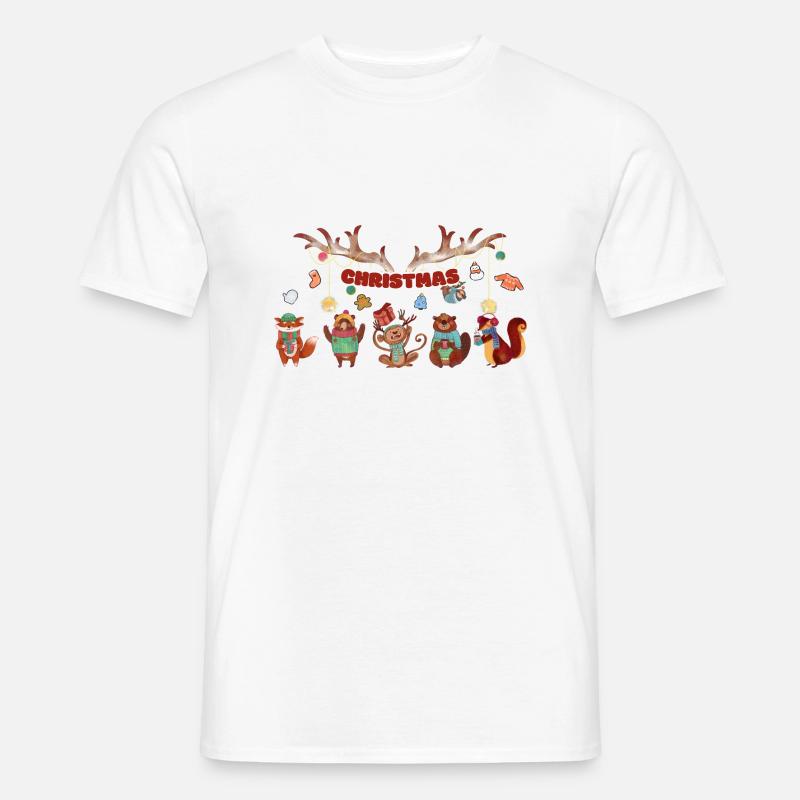 5 niedliche Tierchen - Männer T-Shirt - Weiß