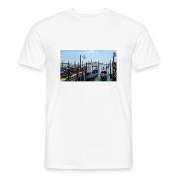 Venise, Italie - T-shirt homme - blanc - Devant - AI Model Male 178 dark (178cm)