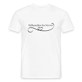 Weihnachten im Herzen - Männer T-Shirt - Weiß - Vorne - AI Model Male 178 dark (178cm)