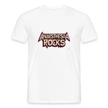 Anesthesia rocks - Men's T-Shirt - white - Front - AI Model Male 178 dark (178cm)