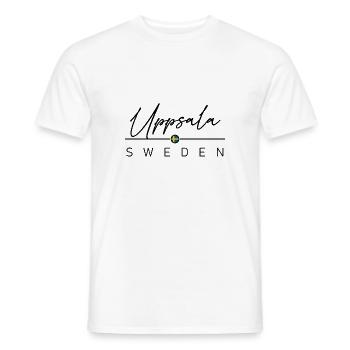 Schweden - Uppsala - Suède - Sverige - T-shirt homme - blanc - Devant - AI Model Male 178 dark (178cm)