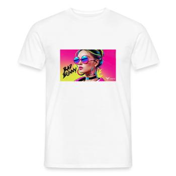 Bad Bunny Model Girl - Männer T-Shirt - Weiß - Vorne - AI Model Male 178 dark (178cm)
