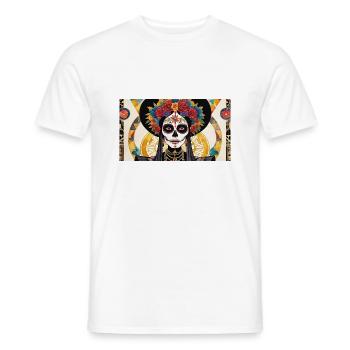 LA CATRINA DELUXE - Men's T-Shirt - white - Front - AI Model Male 178 dark (178cm)