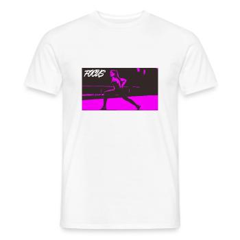 FOCUS_fuchsie - Men's T-Shirt - white - Front - AI Model Male 178 dark (178cm)