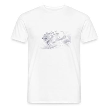 Dragon - Black & White - Men's T-Shirt - white - Front - AI Model Male 178 dark (178cm)