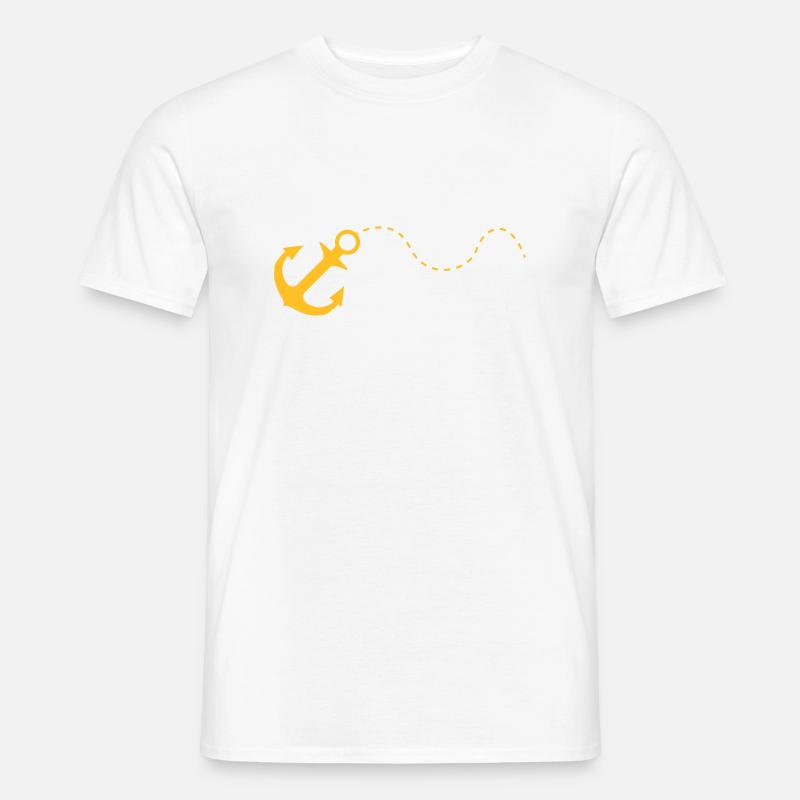 anker - Männer T-Shirt - Weiß