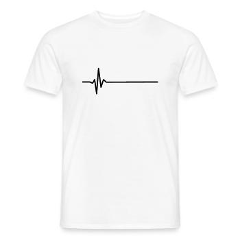 beat_music_arzt_doctor_herz____f1 - Men's T-Shirt - white - Front - AI Model Male 178 dark (178cm)