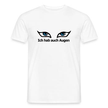 I also EYES - Men's T-Shirt - white - Front - AI Model Male 178 dark (178cm)