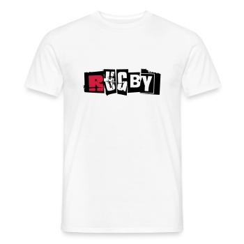 Rugby 2 - Männer T-Shirt - Weiß - Vorne - AI Model Male 178 dark (178cm)