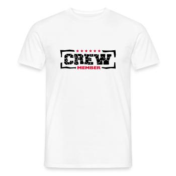 Crew Member Design - T-shirt homme - blanc - Devant - AI Model Male 178 dark (178cm)