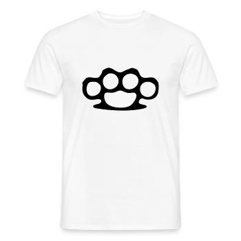 Knuckle Knuckle - Men's T-Shirt - white - Front - AI Model Male 178 dark (178cm)