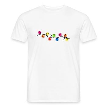 Christmas Glow Lights - Men's T-Shirt - white - Front - AI Model Male 178 dark (178cm)