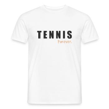 TENNIS. SPORT. - T-shirt homme - blanc - Devant - AI Model Male 178 dark (178cm)